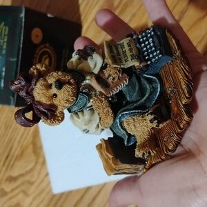 1993 THE BOYDS COLLECTION...TAKE THIS JOB RESIN BEAR FIGURINE.